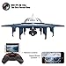 YANNI U845 Voyager Wifi FPV 2.4Ghz RC Headless Quadcopter Drone UFO with 720P HD Camera, Ios and Android Phone Control - Blue