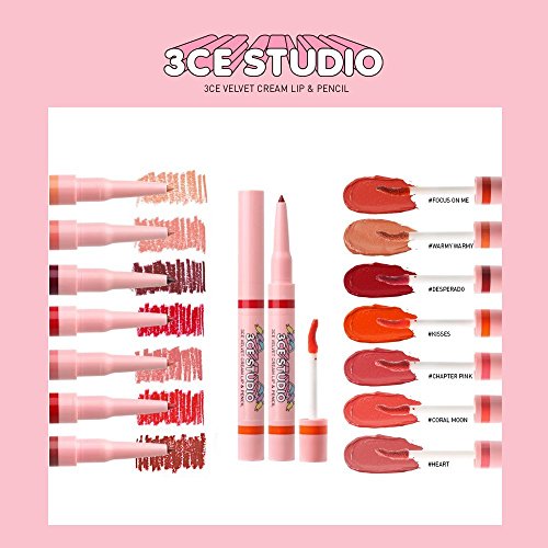 3CE STUDIO VELVET CREAM LIP & PENCIL (Heart)