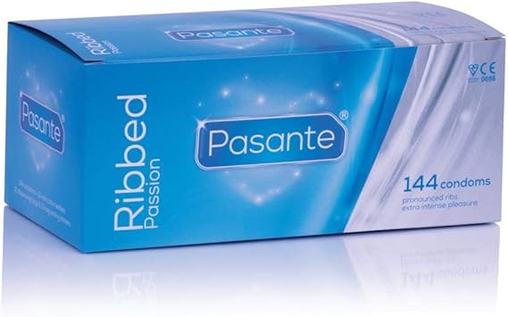 Pasante Ribbed Condones Estimulantes - 144 Unidades: Amazon.es: Salud y cuidado personal