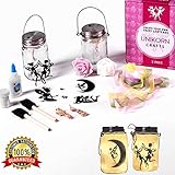 Fairy Lantern Craft Kit - DIY Fairy Lights (2 Pack) - Art Crafts for Girls Party - Children Toy Gift Set Kits - Make Your Own Hanging Lanterns - LED Kid Projects Idea