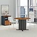 Bush Business Furniture Series A & C 42 Inch Round Conference Table in Natural Cherry