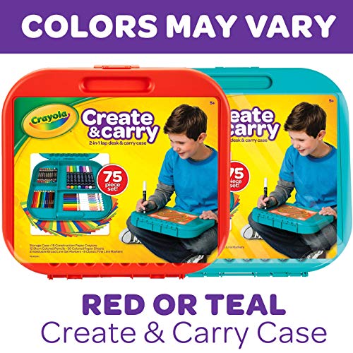 Crayola 046814 Create 'N Carry 75Pc Art Kit Art Gift for Kids 5 & Up