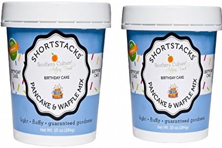 Shortstacks by Southern Culture Foods Gourmet Pancake and Waffle Mix (Pack of 2) (Birthday Cake)