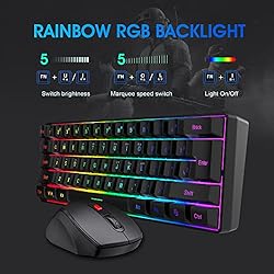 Snpurdiri 60% Wireless Gaming Keyboard and Mouse