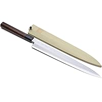 Yoshihiro Hongasumi Blue Steel Yanagi Sushi Sashimi Japanese Knife Rosewood Handle (240mm/9.5'')