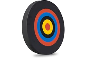 Cifupy 20'' Round Archery Target, Lightweight High-Density EVA Bow & Arrow Target, Single-Sided Printed Pattern, for Backyard Outdoor Shooting Practice with a Curved Longbow