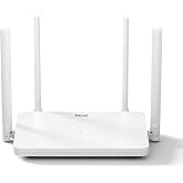 AC1200 WiFi Router, Dual Band Wireless Internet Router, Long Range for Home | 4x10/100/1000 Mbps Gigabit Ethernet Ports, 4xFEM, WPA3, Parental Controls, EasyMesh Support, Guest Network, DBIT T18-21K Pro
