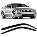 Window Visor Compatible with 2005-2009 Ford Mustang, Acrylic Smoke Tinted 2PCS Sun Rain Shade Guard Wind Vent Air Deflector by IKON MOTORSPORTS, 2006 2007 2008