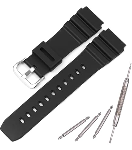 Amazon.com: 22mm Black Diver Rubber Watch Band Strap fits AMW-320