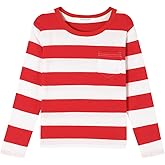 DILBYKE Boys Girl Long Sleeve Striped Crew Neckline T-Shirts Kid Tee