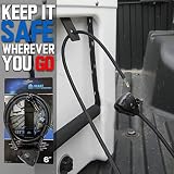Cooler Cable Lock and Bracket in One! Compatible with Yeti & RTIC Coolers - Designed for Medium to Large Sized Yeti & Rtic Coolers (Does Not Fit Roadie) - Includes Cable Lock & Bracket
