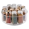 mDesign-Lazy-Susan-Turntable-Condiment-Holder-Set-of-2-Plastic-Revolving-Condiments-and-Spice-Rack-Ideal-Kitchen-Storage-Unit-for-Cooking-Oil-Ingredients-Bottles-and-Jars-Clear mDesign Lazy Susan Turntable Condiment Holder - Set of 2 - Plastic Revolving Condiments and Spice Rack - Ideal Kitchen…