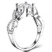 FENDINA Jewelry Womens Luxurious 18K White Gold Plated Cubic Zirconia Infinity Love Solitaire Promise Eternity Ring Engagement Wedding Anniversary Band Her