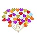 DoTebpa 80Pieces Glitter Heart Cupcake Toppers,Heart Cake Toppers,Birthday Party Wedding Baby Shower Supplies