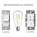 Edison LED Light Bulbs - Dimmable - Vintage Style Warm Filament 4W (40 Watt Equivalent) - UL Listed - ST64 - Color 2300K - E26 Medium Base (4 Pack)