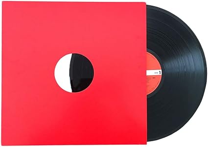 Amazon 12インチレコードlp用紙製外袋ジャケットスリーブ 保護ケース 両面穴あき 赤10枚 12インチ 赤 Djバッグ ケース 楽器