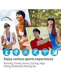 Voerou - Auriculares inalámbricos Bluetooth para dormir con auriculares con altavoces estéreo, ideal para entrenamiento, correr, yoga, insomnio, cross-training, ciclismo, viajes por aire (negro)