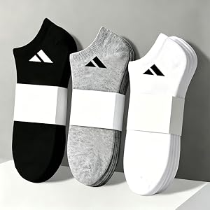 10pcs/5Pairs Unisex Sports Casual Invisible Socks-Moisture-Wicking Breathable Fabricn for Daily Casual, Hiking, Sports