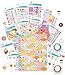 Paper House Productions SET0014 Kawaii Planner and Accessory Bundle includes 18 Month Undated Planner Stickers, Washi Tape, Planner Clips