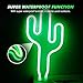 COOBONS Cactus Neon Signs, LED Neon Signs for Wall Decor, Led Safety Art Wall Decoration Lights Neon Lights Night Table Lamp with Battery Powered/USB for Baby Room, Home, Best Gift for Children ...