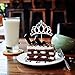 JANOU Tiara Silver Glitter Cake Topper Cupcake Picks Crown Cake Decoration for Wedding Birthday Baby Shower Party Pack 20pcs