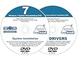 Windows 7 (SP1) 32 & 64 bit Reinstall Install DVD Disc Home Basic Premium Professional Ultimate - 2017 Driver DVD Included - 2 Disc Installation Kit