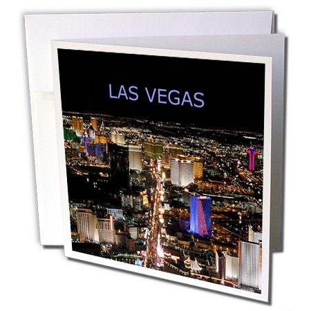 3dRose Las Vegas The Strip - Greeting Cards, 6 x 6 inches, set of 6 (gc_1237_1)