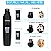 AIBORS Dog Nail Grinder - 2 Speed Painless Electric Pet Nail Trimmer Grooming Kit for Small Medium Large Dogs Cats, Portable & Rechargeable Pet Nail Clipper