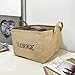 Lukher Jute Storage Basket Bin and Organizer with Handles for Bookshelf, Cabinet, Kids Room, Playroom