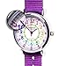 EasyRead Time Teacher Children's Watch, 12 & 24 Hour Time, Rainbow Colors, Navy Blue Strap