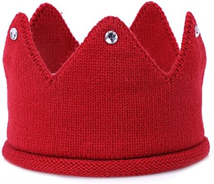 Baby Crown Hat Boys Girls Knit Headband Birthday Party Ear Warm Crochet Beanie for Toddler Child PTK20