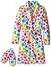 Sleep & Co Girl's Plush Star Bathrobe and Slipper Gift Set