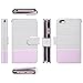 ULAK iPhone 6s Case, iPhone 6 Case, 6s Wallet Case, Synthetic Leather Wallet Case Folio 9 Card Multi-Slots Flip for Women for Apple iPhone 6s/6 4.7 Inch (Purple Stripes)