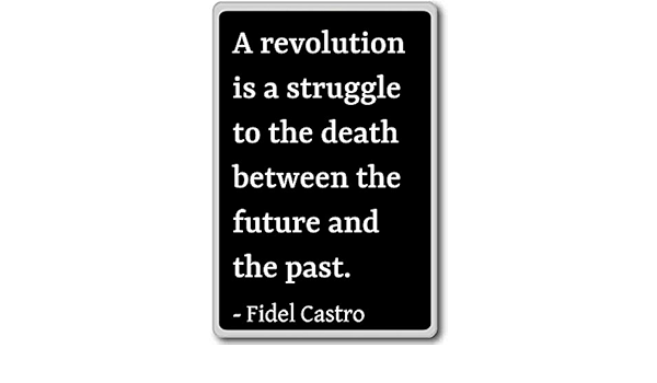 Imán para nevera con cita de Fidel Castro, negro : Amazon.es ...