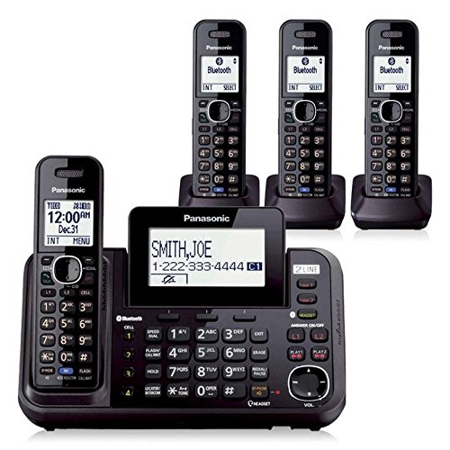 Panasonic-KX-TG9542B-Dect-60-2-Line-Cordless-Phone-System-w-Link-to-Cell-2-TGA950B-Handsets