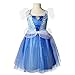 Disney Princess 88249 Keys to The Kingdom Glittery Cinderella Dress, 4-6X, Blue