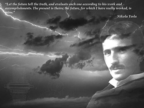 Let the future …Nikola Tesla Poster (12 inch X 18 inch, Rolled)