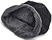 Classic Men's Thick Warm Winter Fleece Lining Knit Beanie Hat Baggy Oversize Slouchy Stocking Skull Cap Khakis Beanie Hat Cap For Men 6 colors(Black)