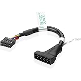 SIENOC USB 3.0 20 Pin Male to USB 2.0 9 Pin Motherboard Female Housing Cable (1 Pack)