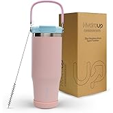 Hydroup Sport Tumbler 32oz Stainless Steel Water Bottle, Vacuum Insulated with 2-in-1 Lid (Straw & Spout), Leak-Proof Reusable Travel Mug for Hot and Cold Drinks