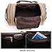 Canvas Duffel Bag, Aidonger Vintage Canvas Weekender Bag Travel Bag Sports Duffel with Shoulder Strap (Khaki)