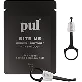 PUL 2-in-1 Aligner Removal Tool and Chewies for Invisalign Aligners, Retainers and Trays - Patented Invisalign Remover Tool for Easy Removal &amp; Secure Fit - Pack of 2, Black
