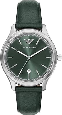 Relógio masculino de 41MM em aço inoxidável em tom prateado, AR11749