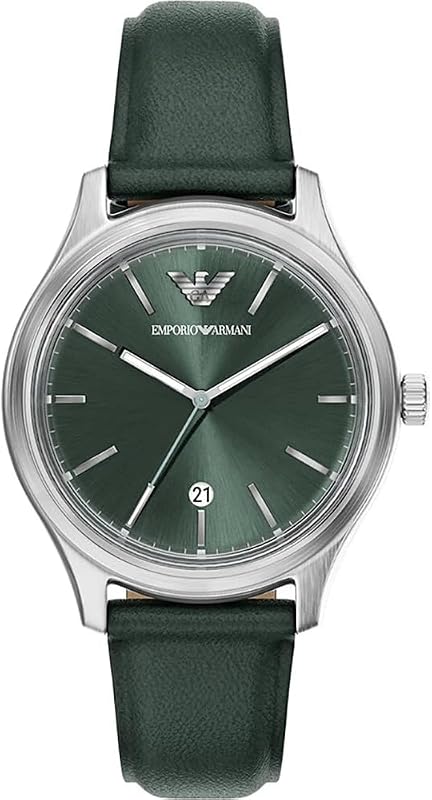 Relógio masculino de 41MM em aço inoxidável em tom prateado, AR11749