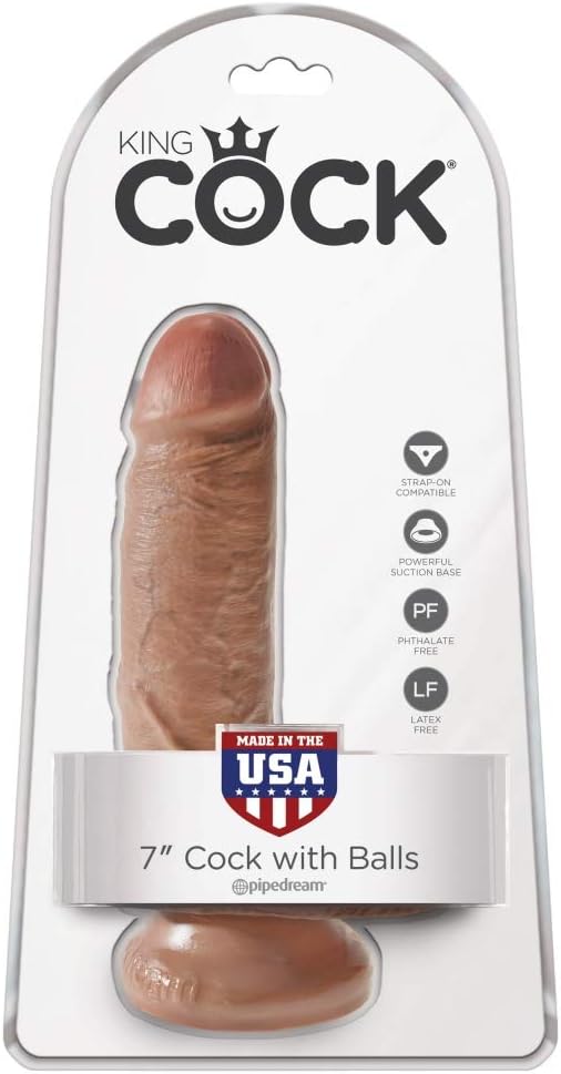King Cock Dildo with Balls, 20 cm - Image 3