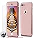 iPhone 7 Plus Case,Lavince Full Body Protection Hard Slim Cover[Dual Layer]with Tempered Glass Screen Protector for iPhone 7 Plus 5.5inch(Rose Gold)