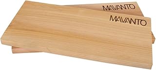 MAVANTO® XXL Grillbretter Räucherbretter - Kanadisches Zedernholzbrett zum Grillen - EXTRA DICK (30x14x1,5cm) langlebig & wiederverwendbar (2er Set)