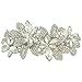 EVER FAITH Silver-Tone Austrian Crystal Bridal 4 Daisy Flowers Hair Barrette Clip Clear