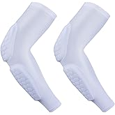 GUOZI Arm Elbow Sleeves, [2 Pack] Honeycomb Crashproof Arm Elbow Pads for Youth Adult Sports Football Basketball Volleyball
