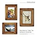 icheesday 4x6 Wood Picture Frame with Glass Front,Rustic Handmade Burlywood Photo Frames for Table Top Display and Wall mounting